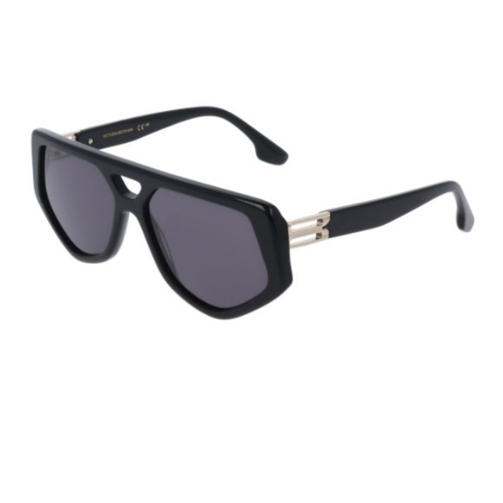 VICTORIA BECKHAM VB681S-001-58 Geometrical Aviator Sunglasses black Women NEW